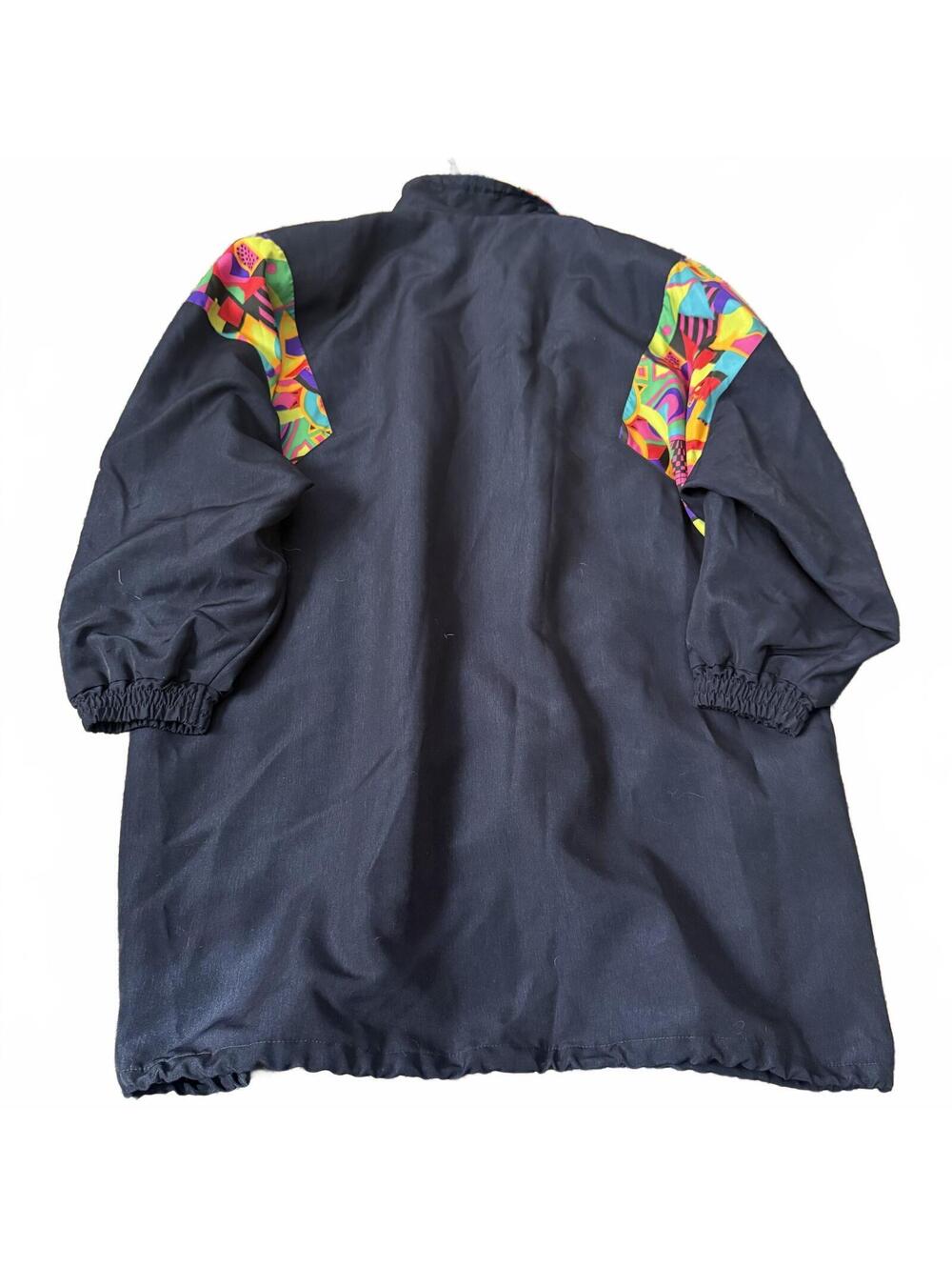 Vintage Colorblock Abstract Windbreaker Jacket L 90s Festiva - Picture 2 of 6